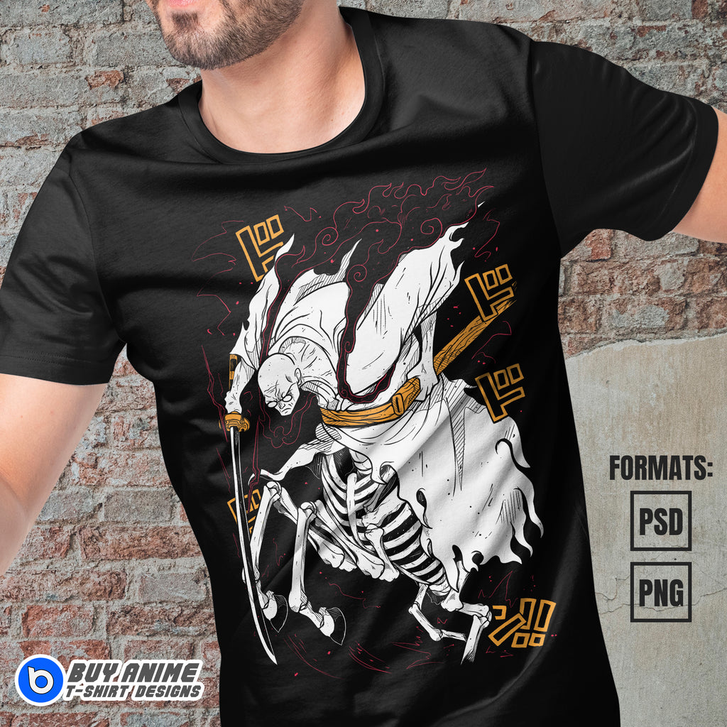 Saint Ethanbaron V Nusjuro Gorosei One Piece Anime Vector T-shirt Design Template