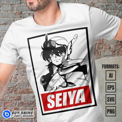Saint Seiya Vector T-shirt Design Template