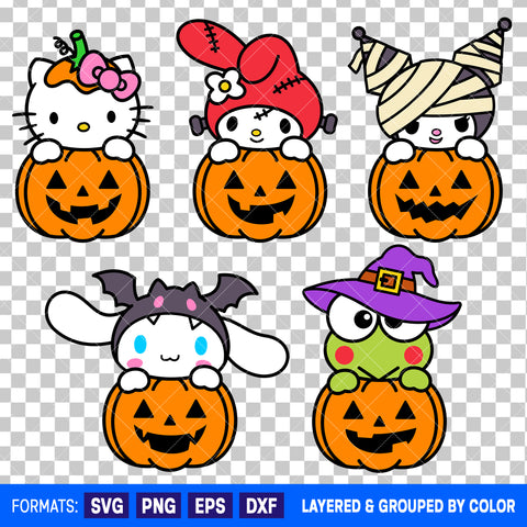 Sanrio Halloween Bundle SVG Cut Files for Cricut and Silhouette