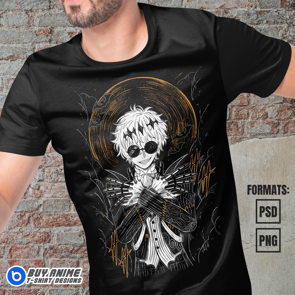 Satoru Gojo Halloween Jujutsu Kaisen Anime Vector T-shirt Design Template