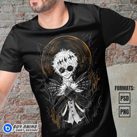 Satoru Gojo Halloween Jujutsu Kaisen Anime Vector T-shirt Design Template