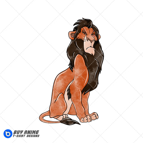 Scar The Lion King Watercolor Clipart PNG Hand Drawn Illustration