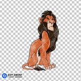 Scar The Lion King Watercolor Clipart PNG Hand Drawn Illustration