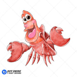 Sebastian The Little Mermaid Watercolor Clipart PNG Hand Drawn Illustration