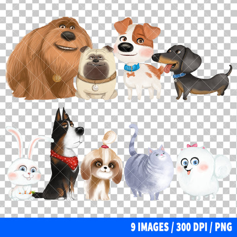 Secret Life Of Pets Clipart PNG Bundle #2
