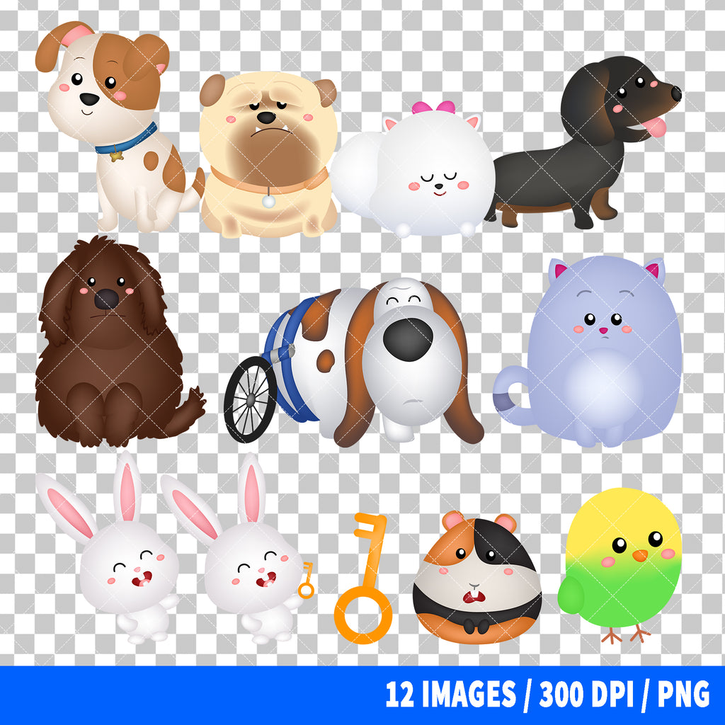 Secret Life Of Pets Clipart PNG Bundle