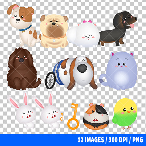 Secret Life Of Pets Clipart PNG Bundle