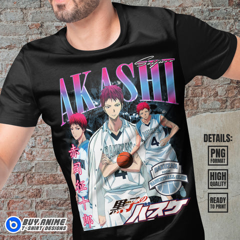 Seijuro Akashi Kuroko No Basket Anime Bootleg T-shirt Design