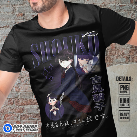 Shouko Komi Komi Cant Communicate Anime Bootleg T-shirt Design