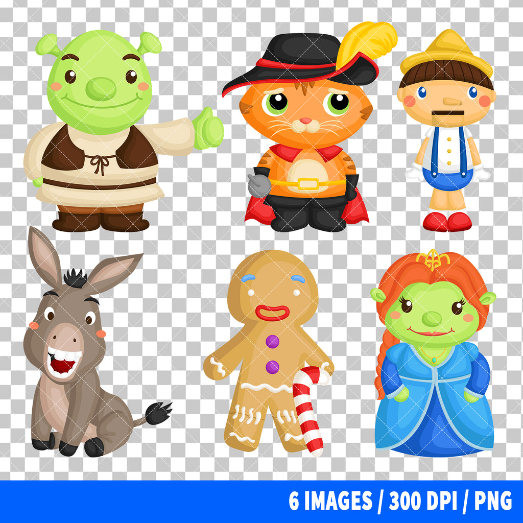 Shrek Clipart PNG Bundle