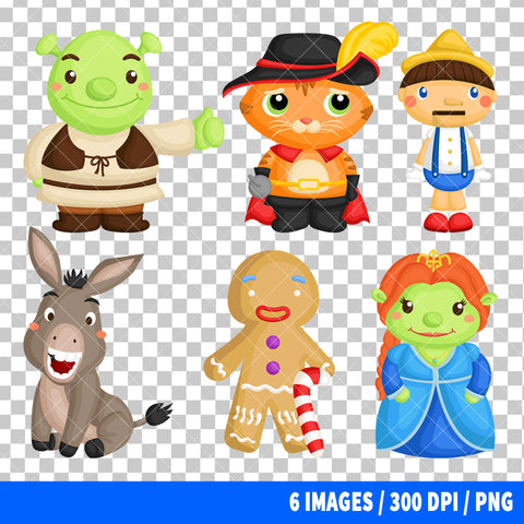 Shrek Clipart PNG Bundle