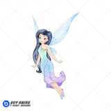 Silvermist Tinker Bell Watercolor Clipart PNG Hand Drawn Illustration