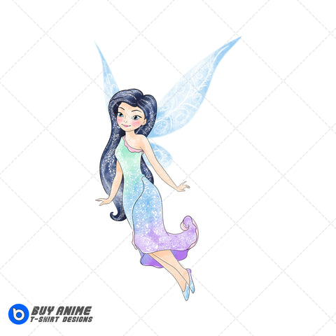 Silvermist Tinker Bell Watercolor Clipart PNG Hand Drawn Illustration