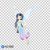 Silvermist Tinker Bell Watercolor Clipart PNG Hand Drawn Illustration