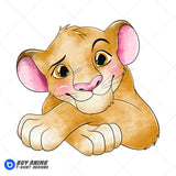 Simba The Lion King Watercolor Clipart PNG Hand Drawn Illustration #1