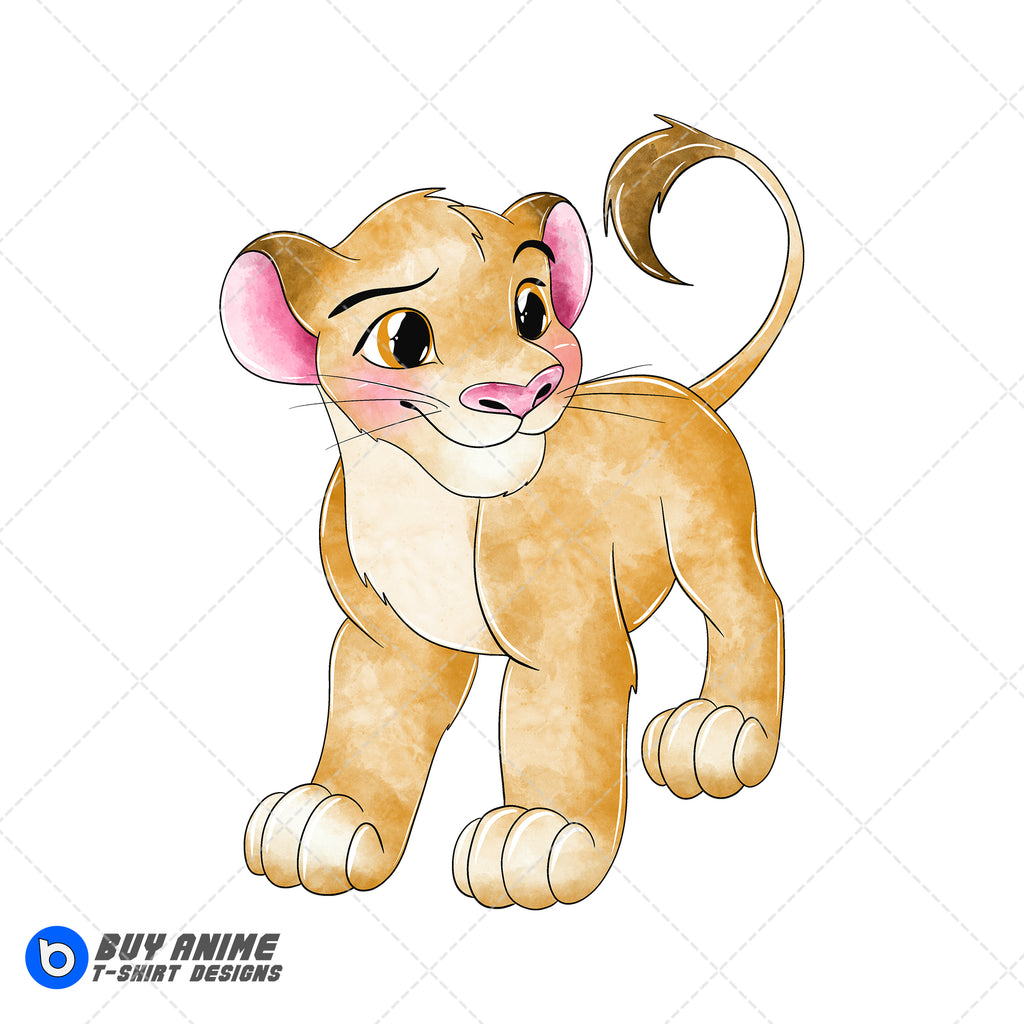 Simba The Lion King Watercolor Clipart PNG Hand Drawn Illustration #2