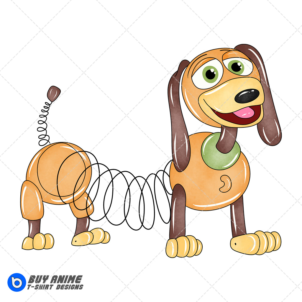 Slinky Dog Toy Story Watercolor Clipart PNG Hand Drawn Illustration #2