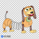Slinky Dog Toy Story Watercolor Clipart PNG Hand Drawn Illustration #2