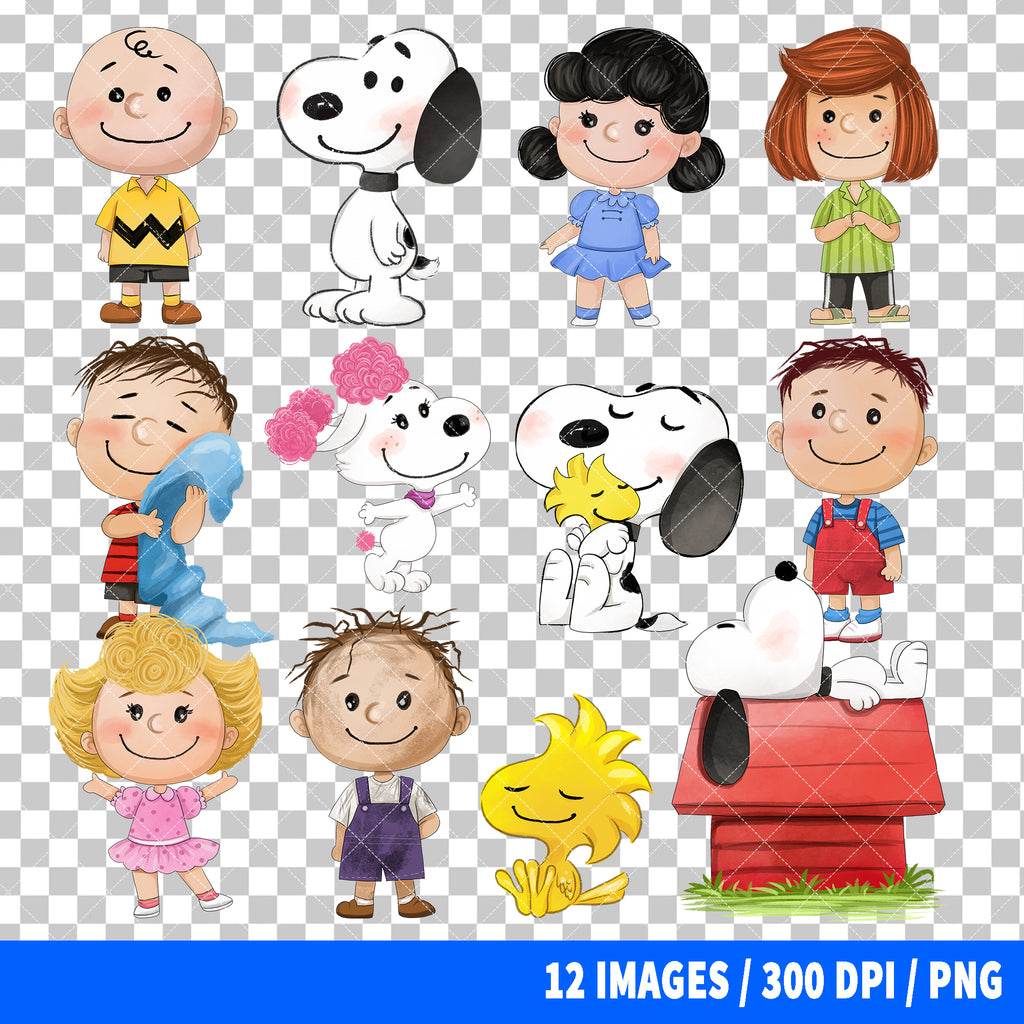 Snoopy Clipart PNG Bundle