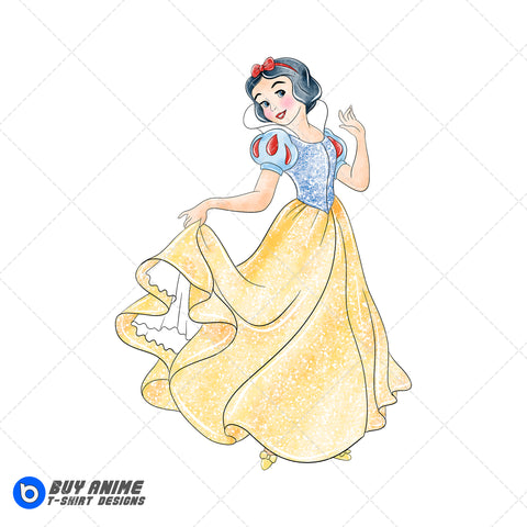 Snow White Watercolor Clipart PNG Hand Drawn Illustration