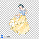 Snow White Watercolor Clipart PNG Hand Drawn Illustration