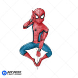 Spider Man Watercolor Clipart PNG Hand Drawn Illustration #3