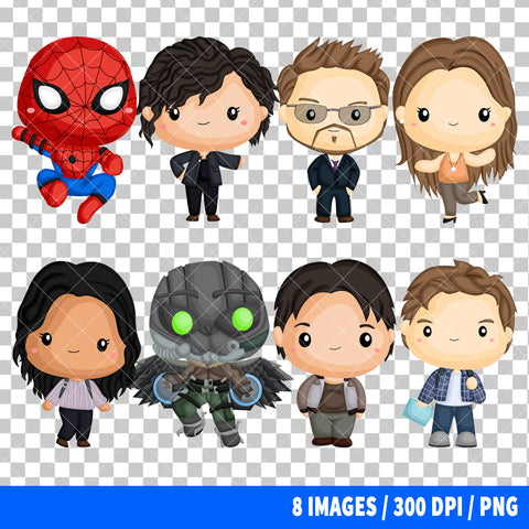 Spiderman Homecoming Clipart PNG Bundle