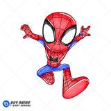 Spidey and His Amazing Friends Watercolor Clipart PNG Hand Drawn Illustration