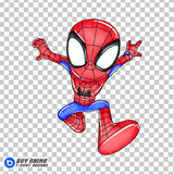 Spidey and His Amazing Friends Watercolor Clipart PNG Hand Drawn Illustration