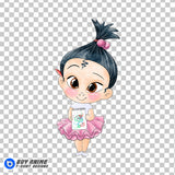 Staci Boss Baby Watercolor Clipart PNG Hand Drawn Illustration
