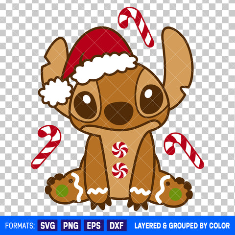 Stitch Christmas SVG Cut File for Cricut and Silhouette #5