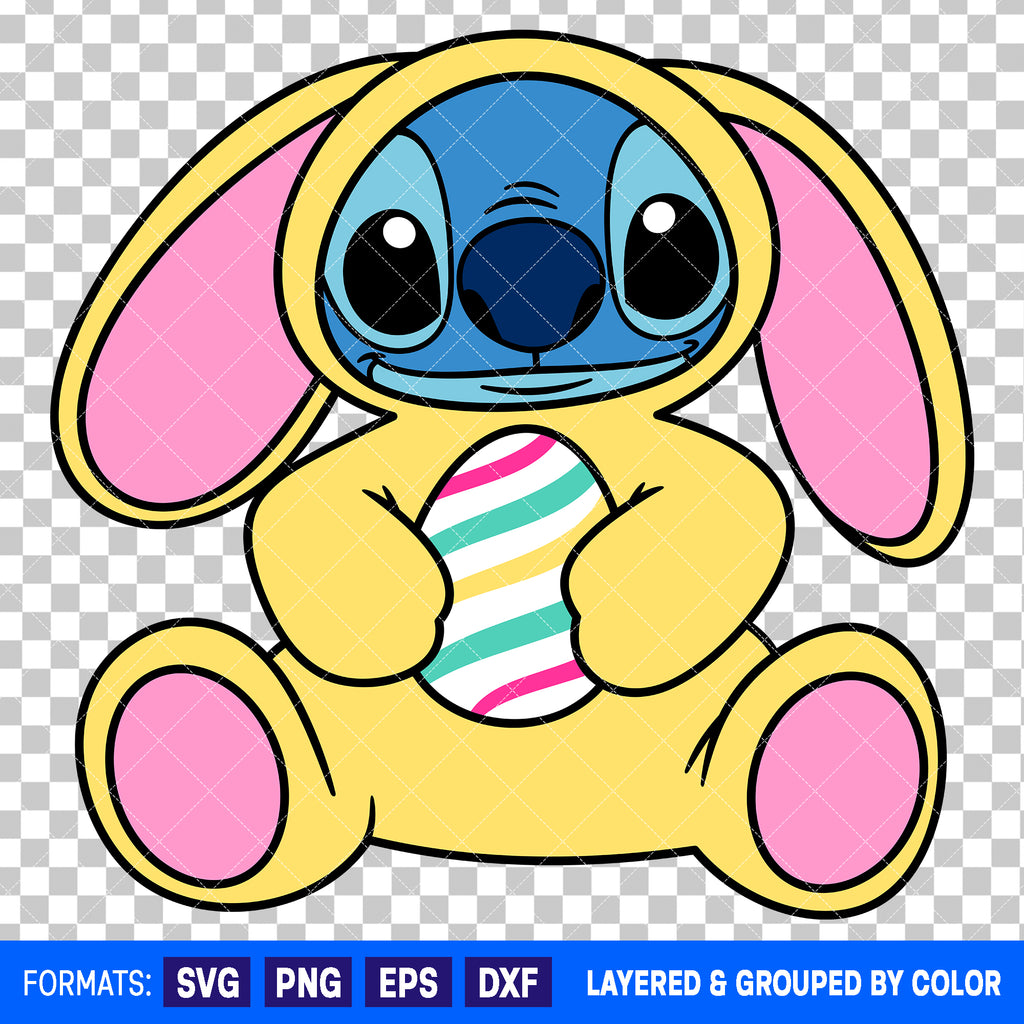 Stitch Easter SVG Cut File for Cricut and Silhouette #2