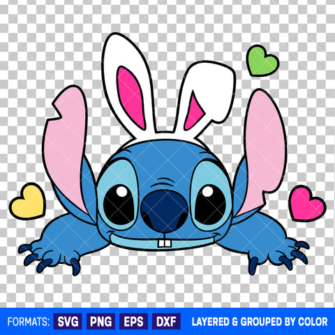 Stitch Easter SVG Cut File for Cricut and Silhouette #4