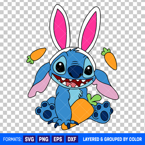 Stitch Easter SVG Cut File for Cricut and Silhouette