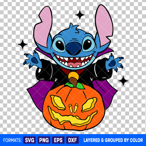 Stitch Vampire Halloween SVG Cut File for Cricut and Silhouette #2