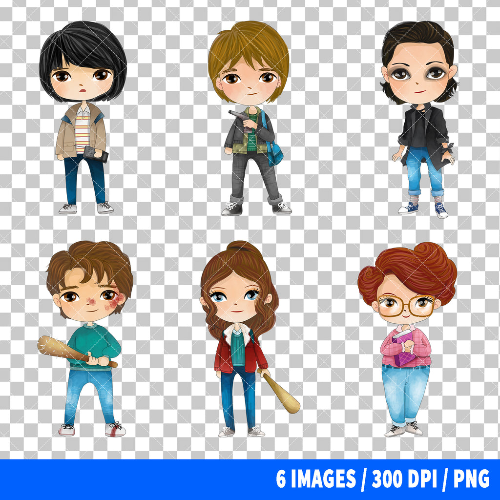 Stranger Things Clipart PNG Bundle #4