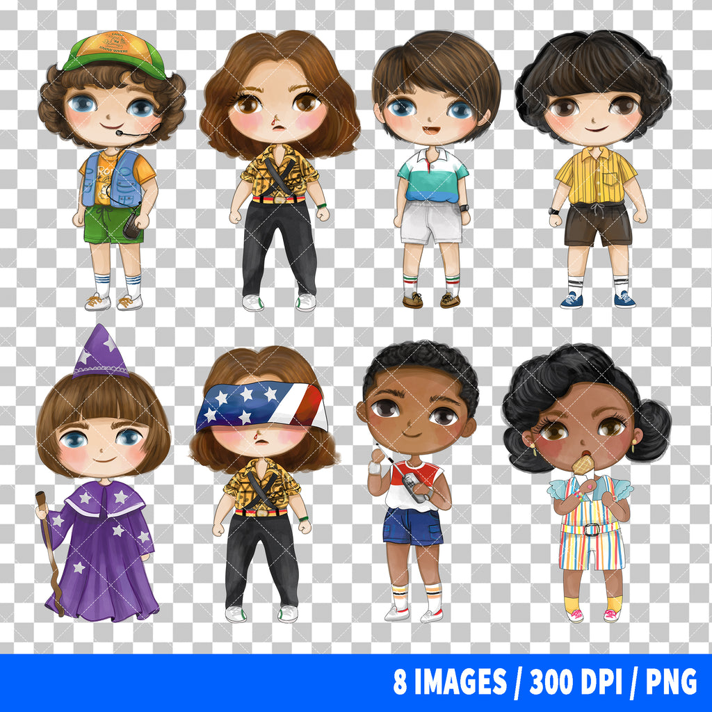 Stranger Things Clipart PNG Bundle #5