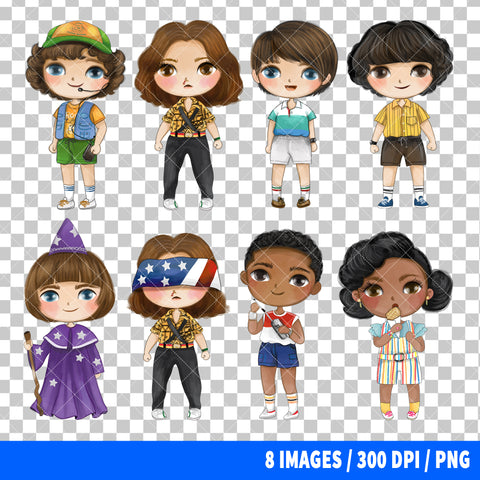 Stranger Things Clipart PNG Bundle #5