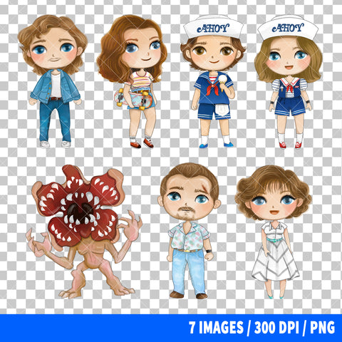 Stranger Things Clipart PNG Bundle #6
