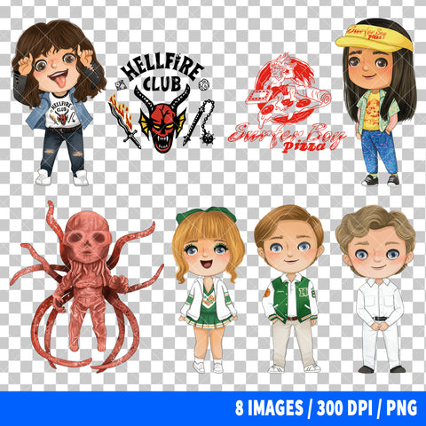 Stranger Things Clipart PNG Bundle #7