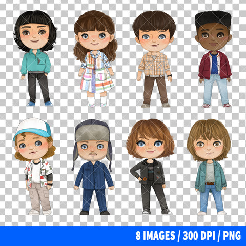 Stranger Things Clipart PNG Bundle #8
