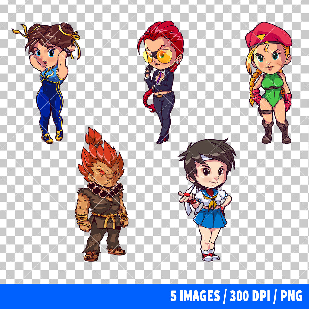 Street Fighter Clipart PNG Bundle #2