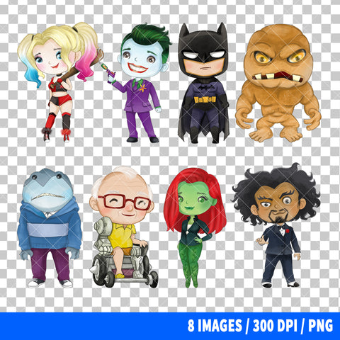 Suicide Squad Clipart PNG Bundle #2