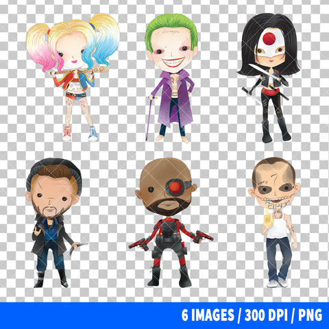 Suicide Squad Clipart PNG Bundle