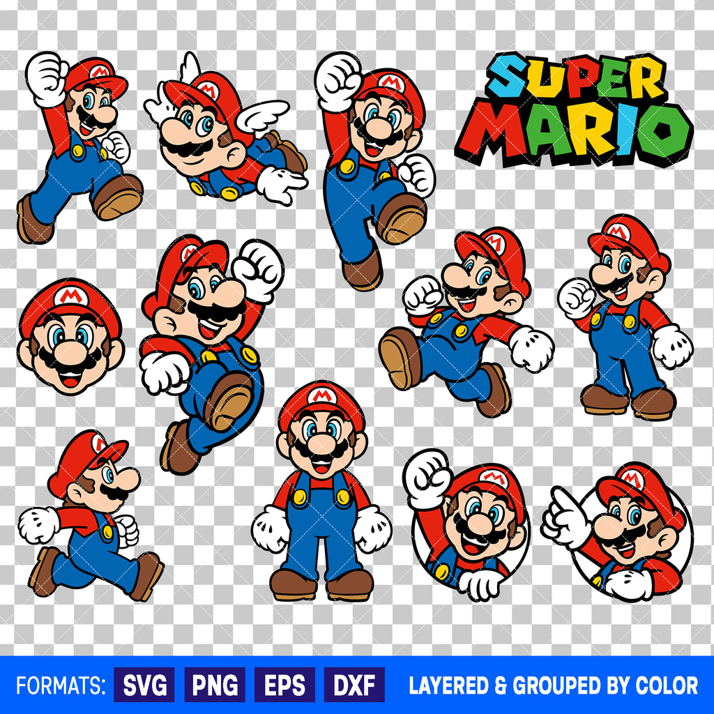 Super Mario Bundle SVG Cut Files for Cricut and Silhouette