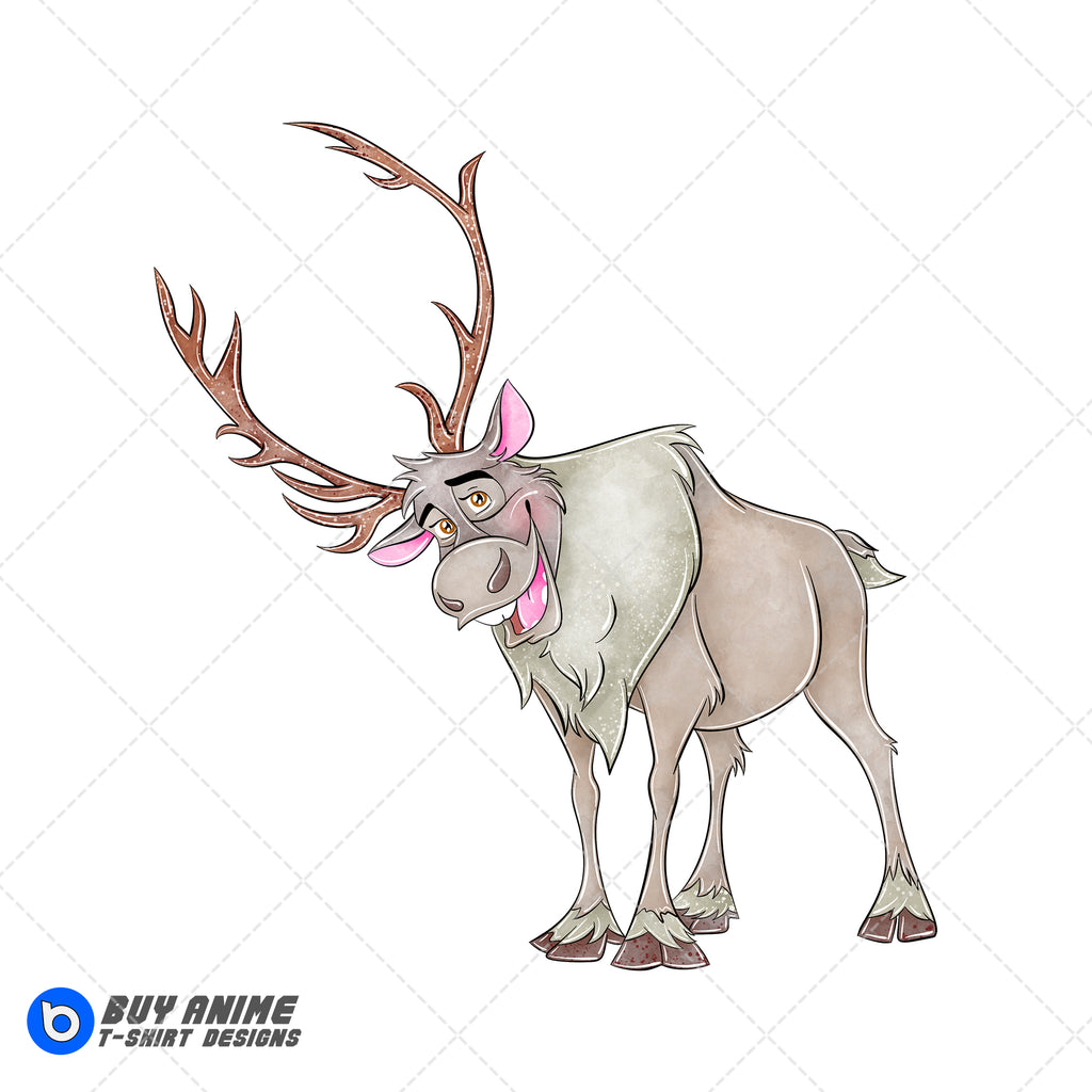 Sven Frozen Watercolor Clipart PNG Hand Drawn Illustration