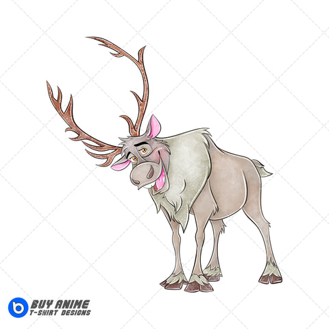 Sven Frozen Watercolor Clipart PNG Hand Drawn Illustration