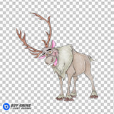 Sven Frozen Watercolor Clipart PNG Hand Drawn Illustration
