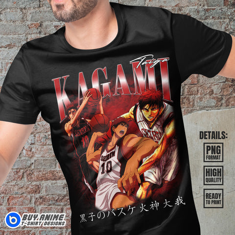 Taiga Kagami Kuroko No Basket Anime Bootleg T-shirt Design