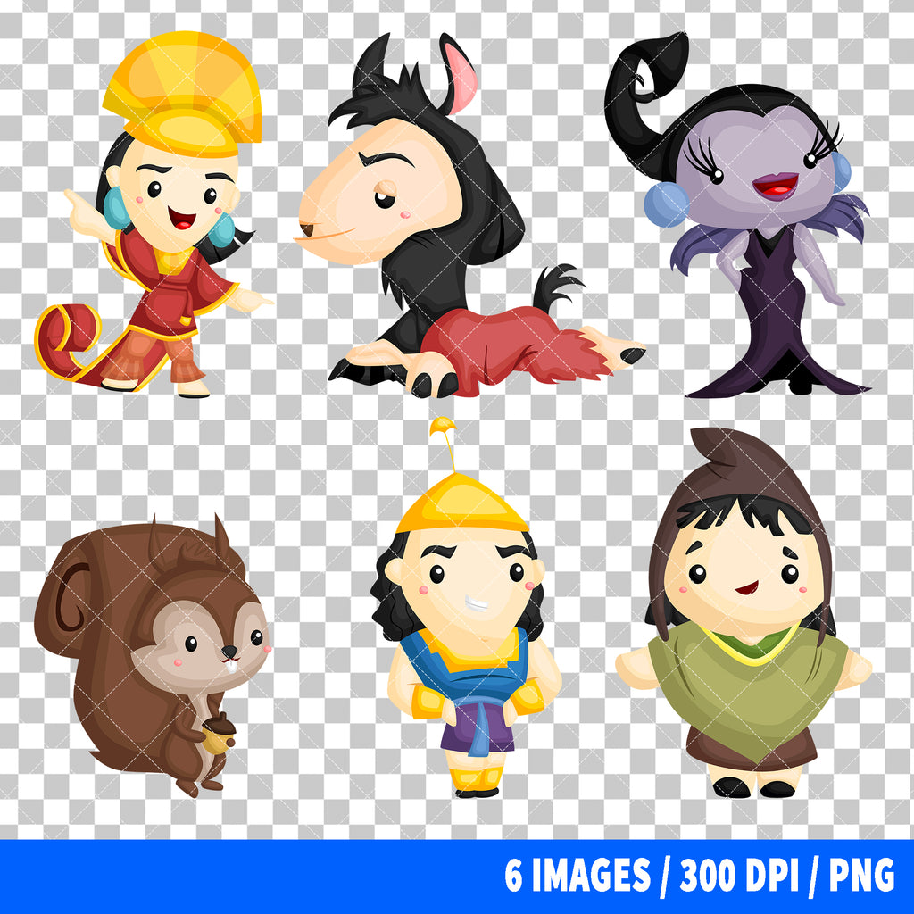The Emperor's New Grove Clipart PNG Bundle